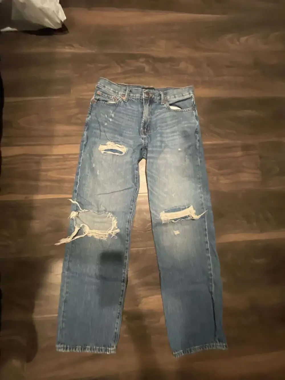 Aeropostale Relaxed Fit Distressed Blue Denim Jeans Size 29/30